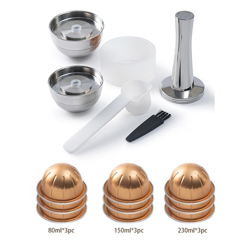 Для Nespresso Vertuo Next Pop Многоразовая капсула из нержавеющей стали Vertuoline Многоразовый кофейный фильтр Совместим с оригинальными капсулами