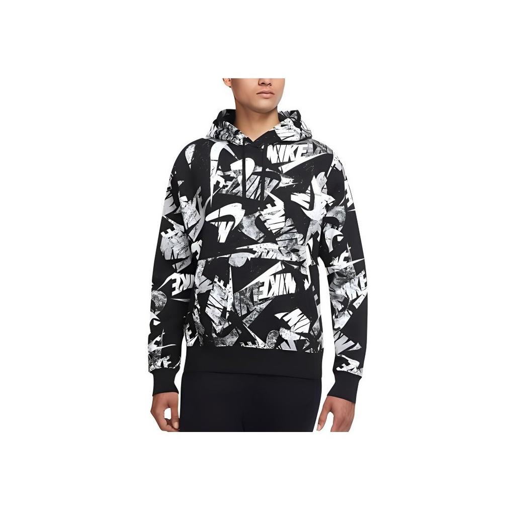 Nike Толстовка с капюшоном и принтом логотипа, мужские топы, черный DM6882-010