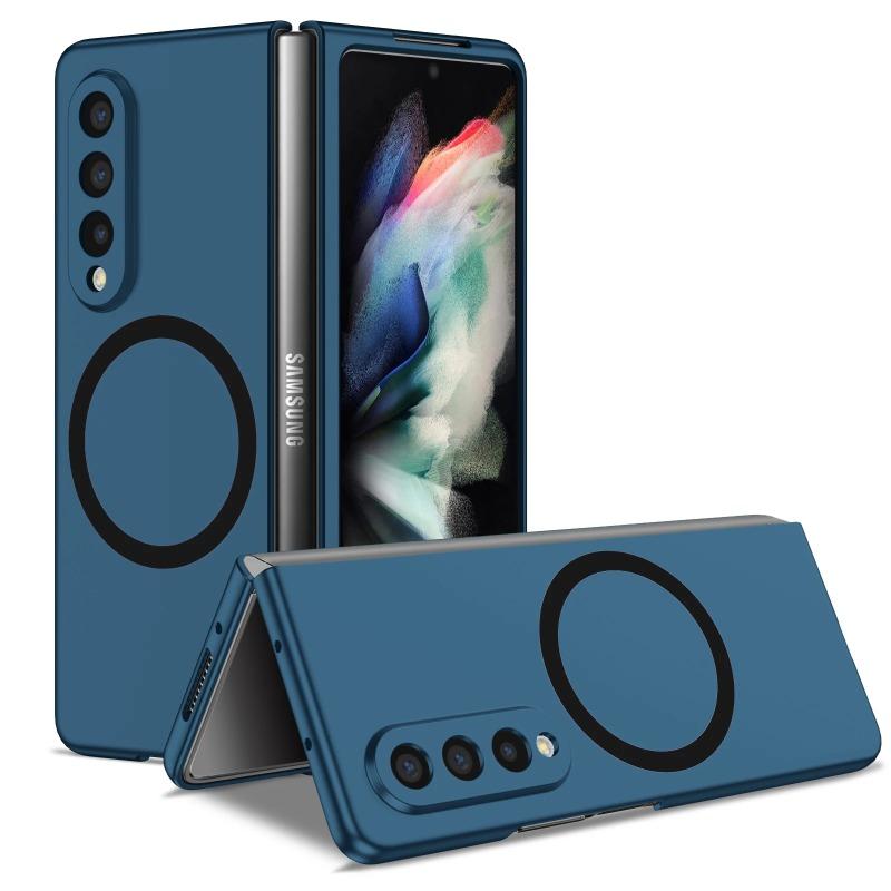 Простой матовый магнитный чехол для Samsung Z Fold 7 Fold6 Fold5 Fold4 Fold3 Magsafe Беспроводная зарядка Ударопрочный Жесткий чехол
