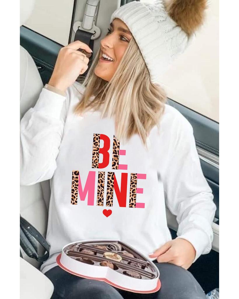 Azura Exchange Свитшот с длинным рукавом и принтом «Леопардовое сердце»