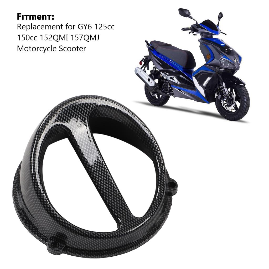Motorcycle Engine Cooling Fan Cover Carbon Replacement for GY6 125cc 150cc 152QMI 157QMJ Motorcycle Air Scoop Cover