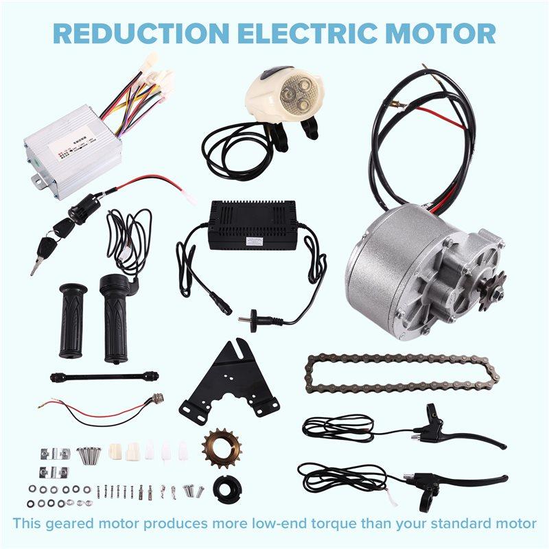 A65X-450W Мощный щеточный двигатель Комплект для модификации велосипеда 24 В постоянного тока Редукторный двигатель Комплект для модификации Для правой стороны велосипеда