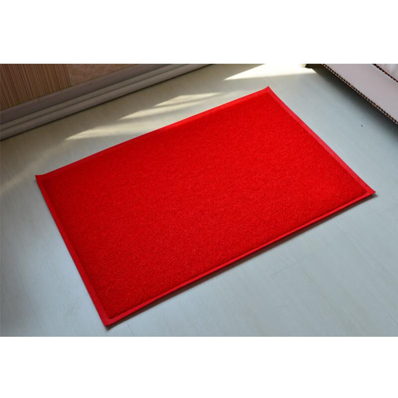 DIYIN Entrance Door Mat, Welcome Doormat, Waterproof Loop Pile, Non-Slip Mat for Main Doorway, Red without Text, 60*90cm