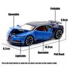 Bugatti Chiron Supersport Simulation Diecast & Toy Vehicles Sounds & Light Pull Back Car 1:32 Alloy Model Gifts For Children