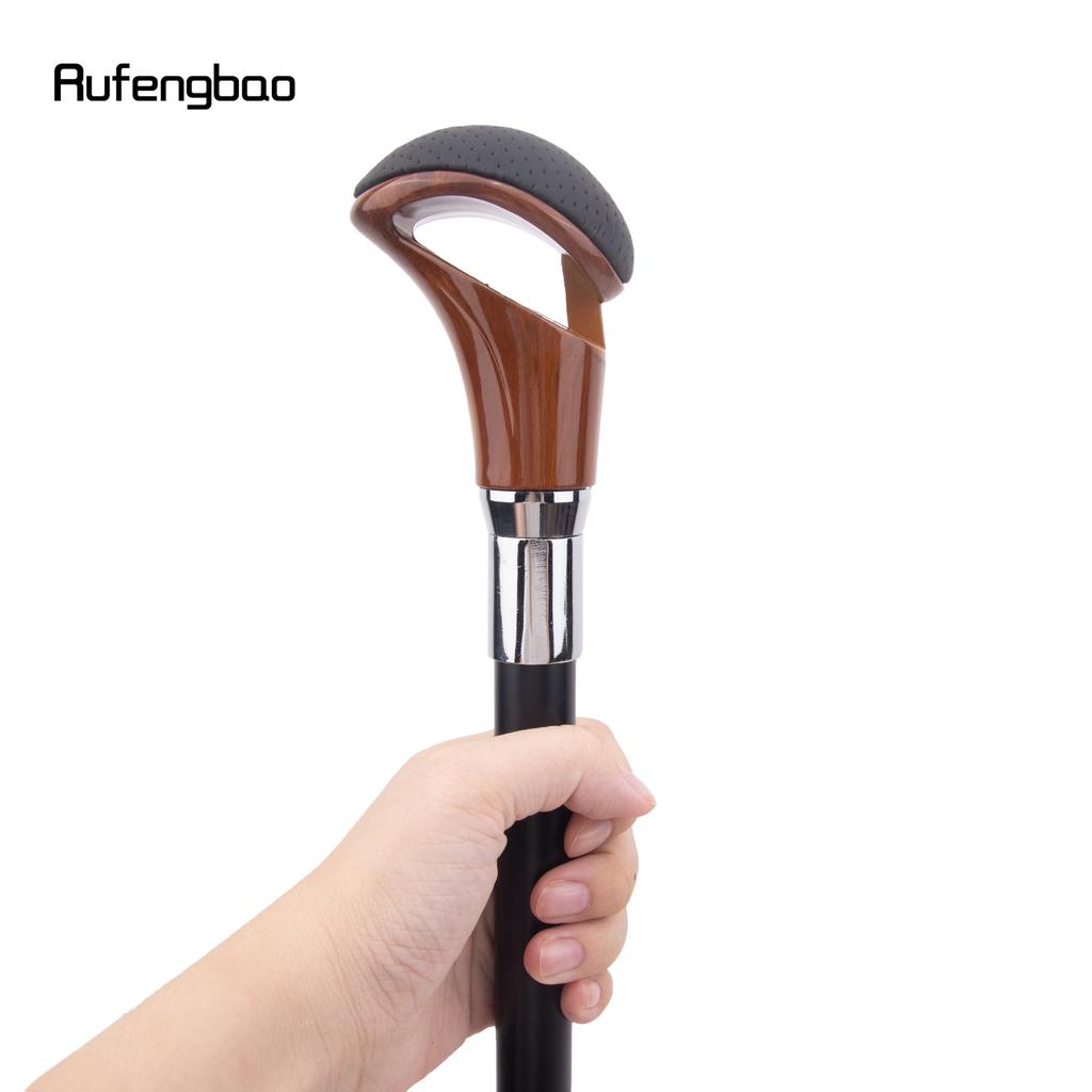Red Black Leather Silver Walking Cane Fashion Decorative Walking Stick Gentleman Elegant Cosplay Cane Crosier 94cm