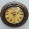 Vintage Analog Wall Clock, Brown Brass Design for Home and Office Decor