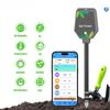 8 IN 1 Smart Bluetooth Soil Tester EC/PH/Fertility/Salt/Air Humidity/Temperature/Sunlight/Soil Moisture Monitors
