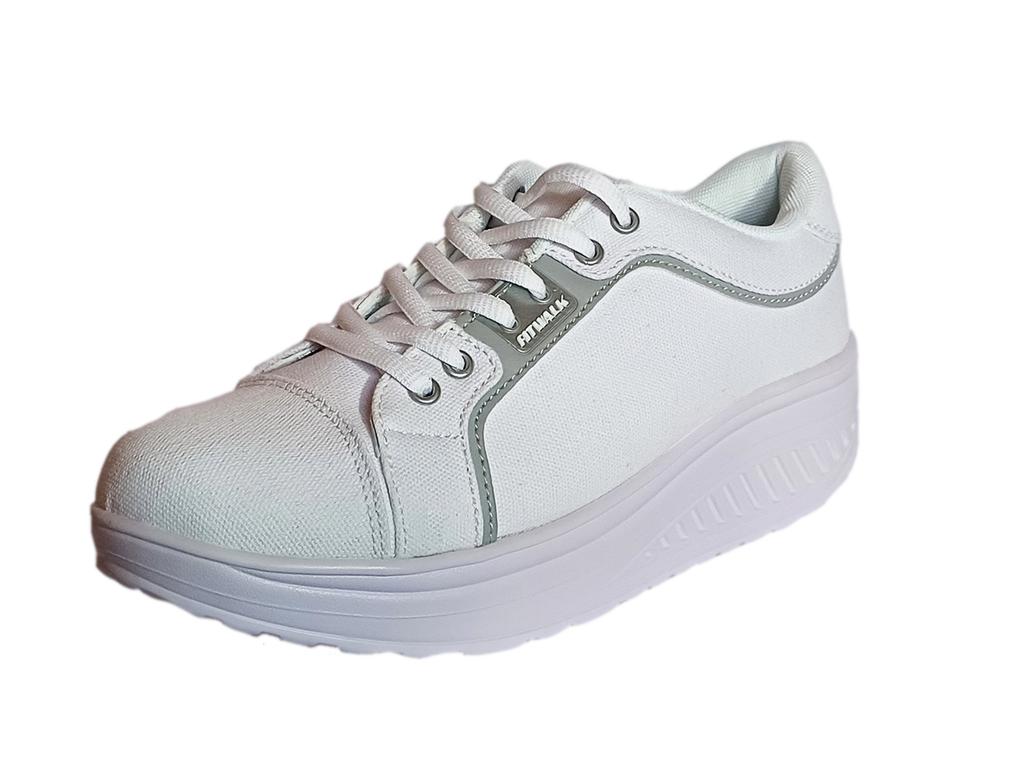 Fit Walk Rocker Sole Sneakers White 39