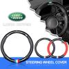 Leather Carbon Fiber Car Steering Wheel Cover Emblem Accessories for Range Rover Defender Freelander Discovery 1 2 3 Evoque Rover L322 L40