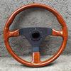 JDM Montecarlo Vintage Wood Style Steering Wheel 14inch Universal ABS White Sim Racing Steering Wheel Auto Accessories