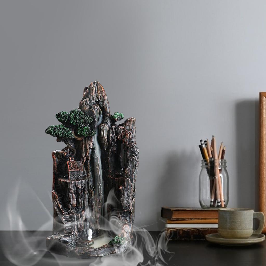 Backflow Incense Burner Waterfall Incense Holder Resin Home Decor