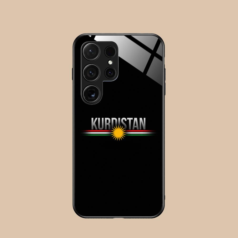 Стеклянный чехол для мобильного телефона с флагом Курдистана для Samsung Galaxy S26 S25 S24 S23 S22 S21 S20 Note20 Plus FE Ultra Цветная крышка