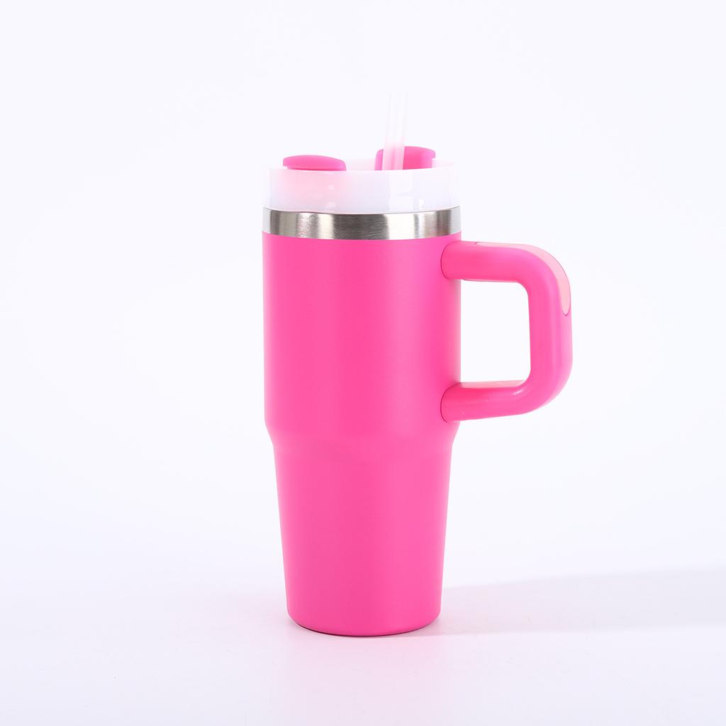 14oz Travel Mug with Handle 304 Stainless Steel Double Wall Insulated Tumbler for Car