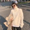 2022 New Long-sleeved Turtleneck Sweater Women Autumn and Winter Loose and Lazy Style All-match Solid Color Knitted Top