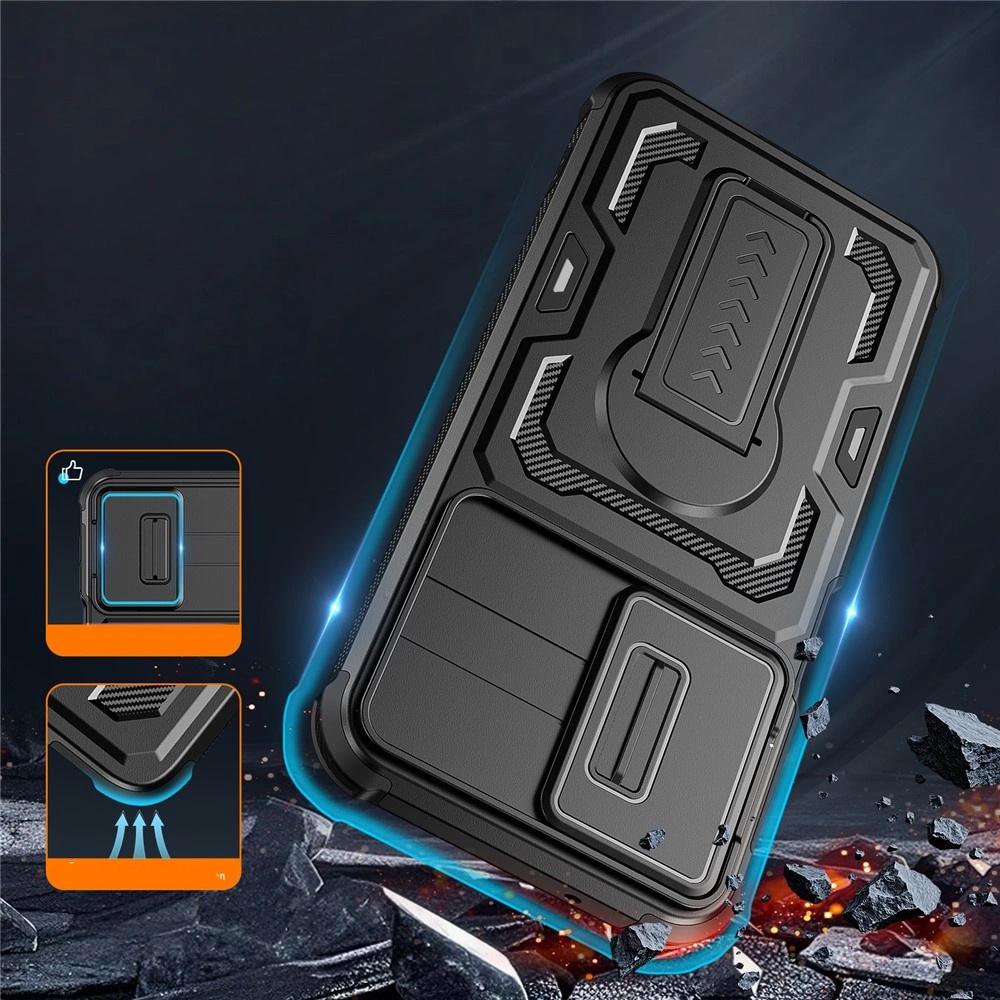 Armored case for Samsung Galaxy A27 5G, with camera shutter, black