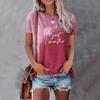 Summer Short Sleeve T Shirt Fashion Women's T-Shirt Dandelion Design Print Daily Casual Round Neck Pullover Oversized Clothing