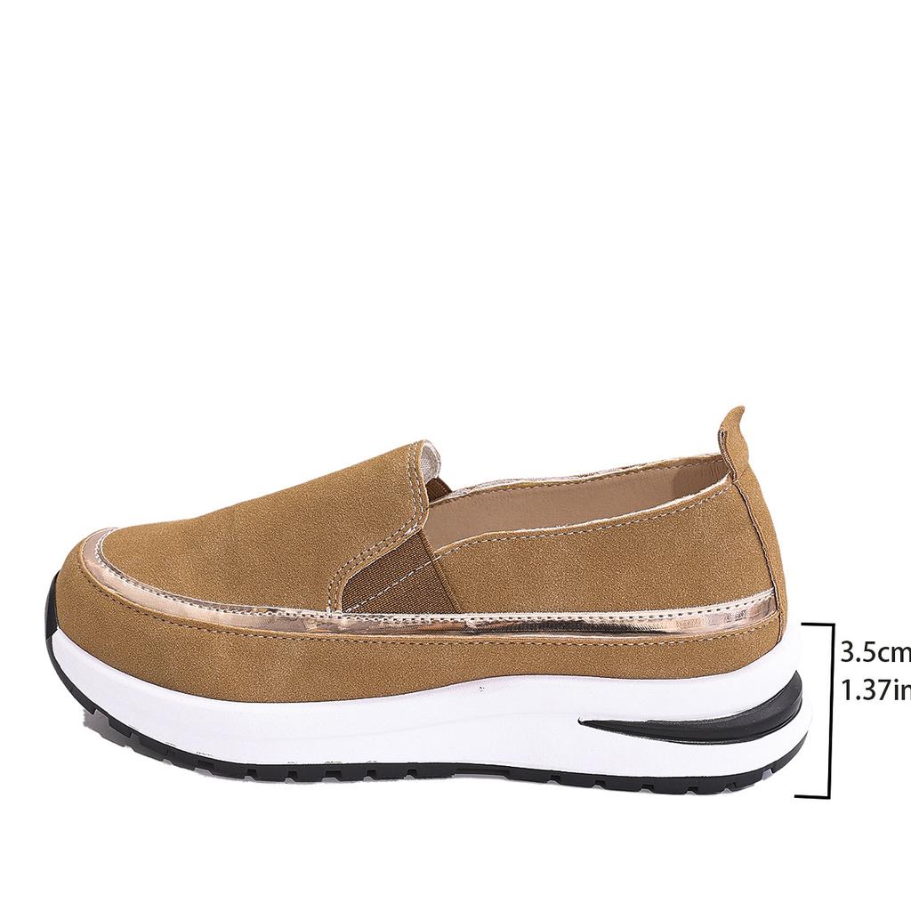 Толстая подошва Muffin однотонные однопедальные мокасины большого размера повседневные одинарные туфли Yama