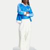 adidas Adicolor 3-полосатая свободная мягкая легкая футболка с коротким рукавом женская синяя IY7233