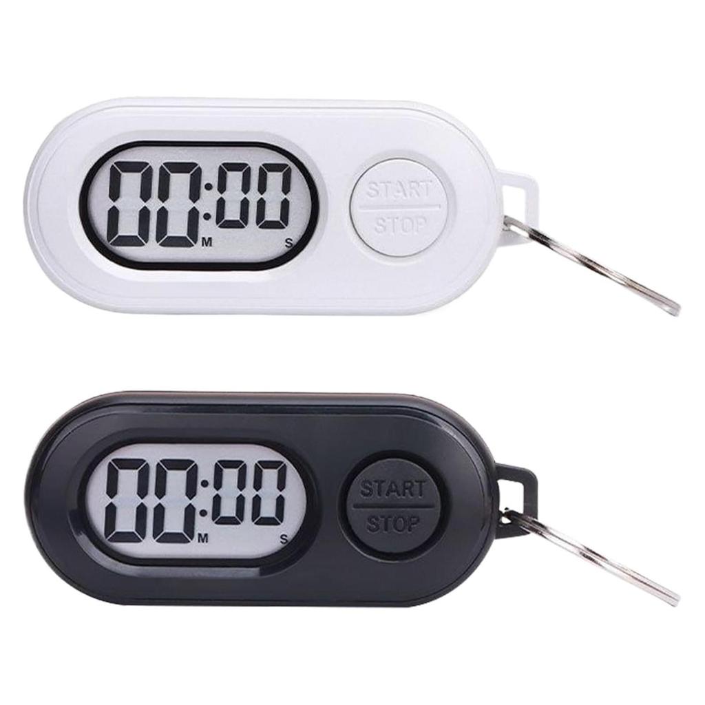2Pieces Stop Watch Timers,Digital Timers,Outdoor Stop Timer Keychain, Pocket Size Countdown Clock with LCD Screen for Studying, Cooking, Gym, Training