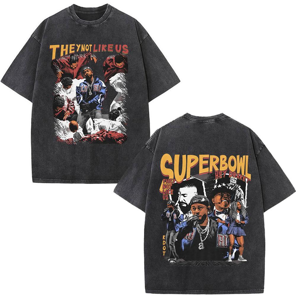 Rapper Kendrick Lamar DAMN Washed T-shirts Men's Women Clothing Fashion Vintage Casual Oversized Short Sleeve T Shirt Streetwear