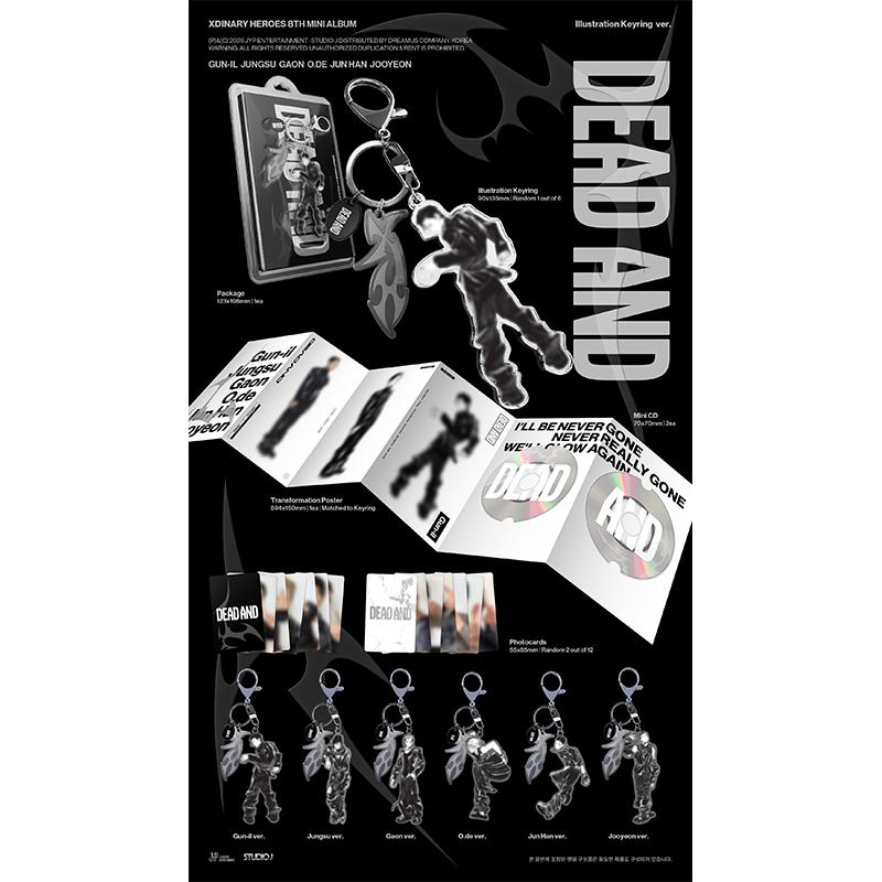 [Предзаказ] Xdinary Heroes 8-й мини-альбом [DEAD-AND] Версия с брелоком-иллюстрацией. (Онлайн-преимущество)
