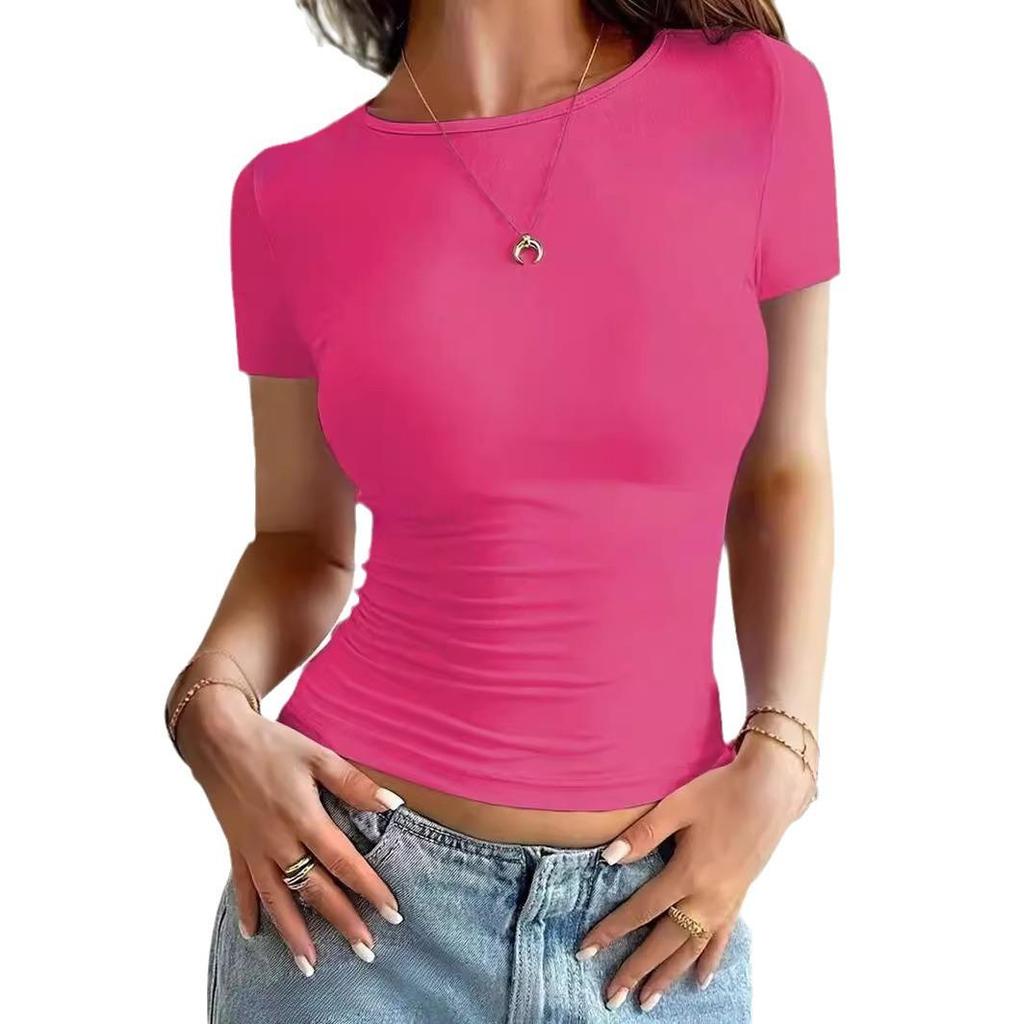 2024 Trendy European & American Slim-Fit Round Neck Short-Sleeve T-Shirt