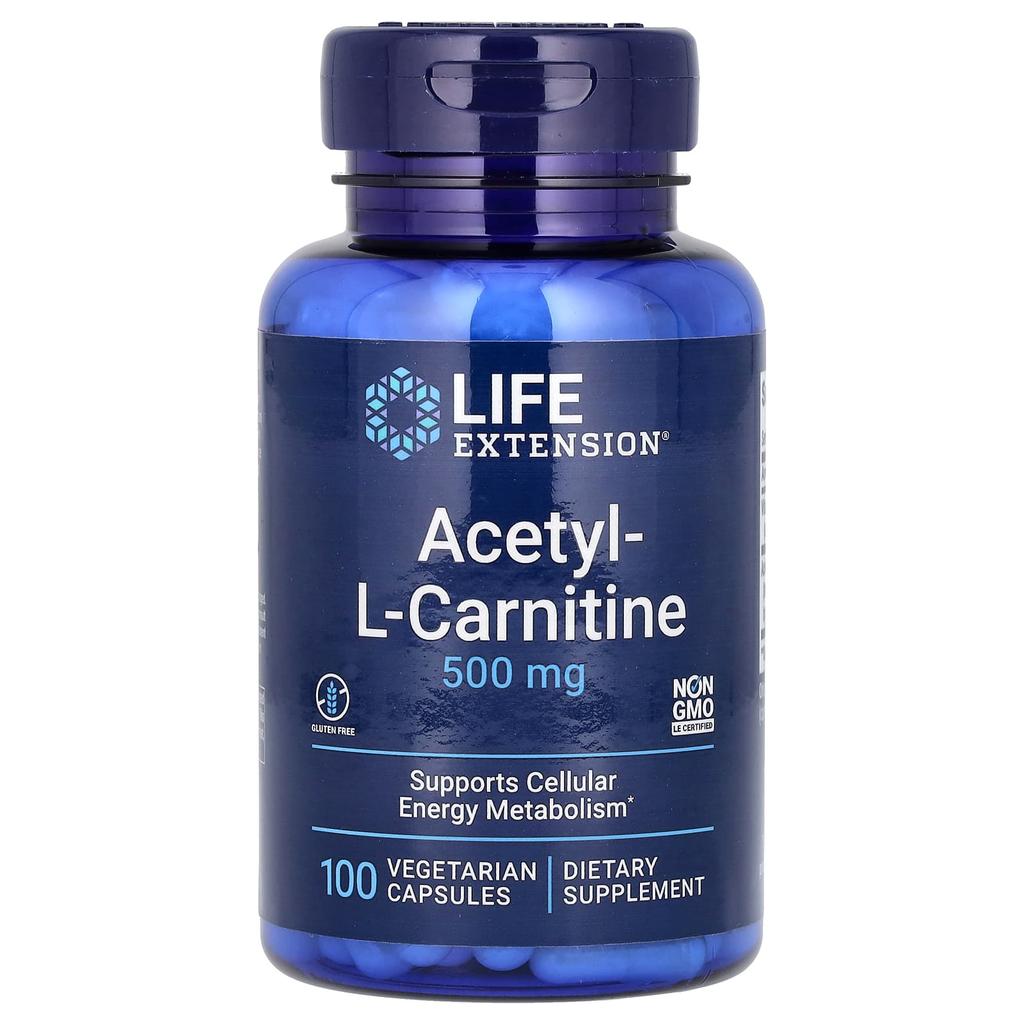 Acetyl-L-Carnitine, 500Mg, 100 Veggie Caps