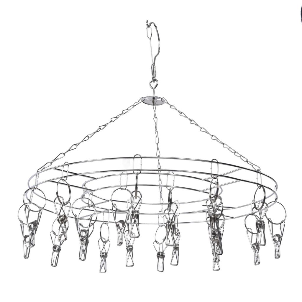 20 Clip Socks Rack Underwear Drying Hanger Stainless Steel Clothes Hanger Multifunctional Laundry