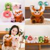 Strawberry Cat Plush Toy With Short Pile Soft Plush For Kids And Collectors