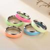 Simple Fashion Solid Color Glowing Jewelry Unisex Luminous Ring Accessory