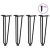 VidaXL Hairpin Legs for Coffee Table 4 Pieces Black 42 Cm Solid Steel 4012440