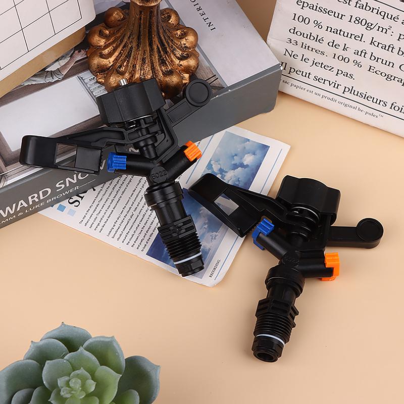 Вращающийся дождеватель для полива газона с автоматическим вращением на 360 градусов, распылительная головка с двумя отверстиями, насадка для полива сада и двора