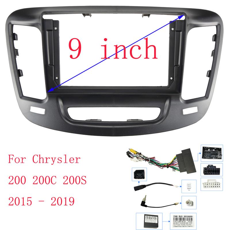 HAOCHEN Для Chrysler 200 200C 200S 2014-2018 Рамка для автомобильного радиоприемника Панель стереосистемы Жгут проводов Адаптер силового кабеля Canbus