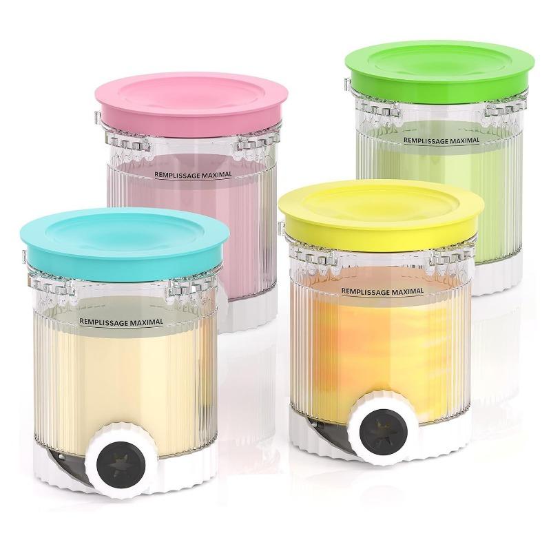 Creami Pint Containers Replament Set with Lids Compatible with Ninja Creami NC700 NC701 Series I Cream Maker Parts