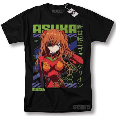 Неон Genesis Evangelion Аска Аниме Манга Ваифу Японская Графическая Футболка