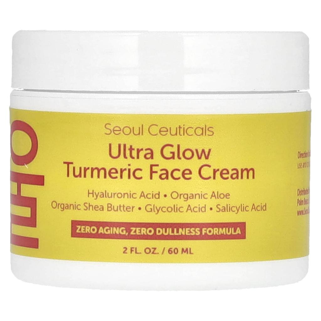 SeoulCeuticals Крем для лица Ultra Glow с куркумой, 2 жидких унции (60 мл)