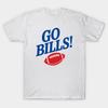 Мужская черная футболка с принтом Go Bills! Хлопковая футболка с термотрансферным принтом без вырезки