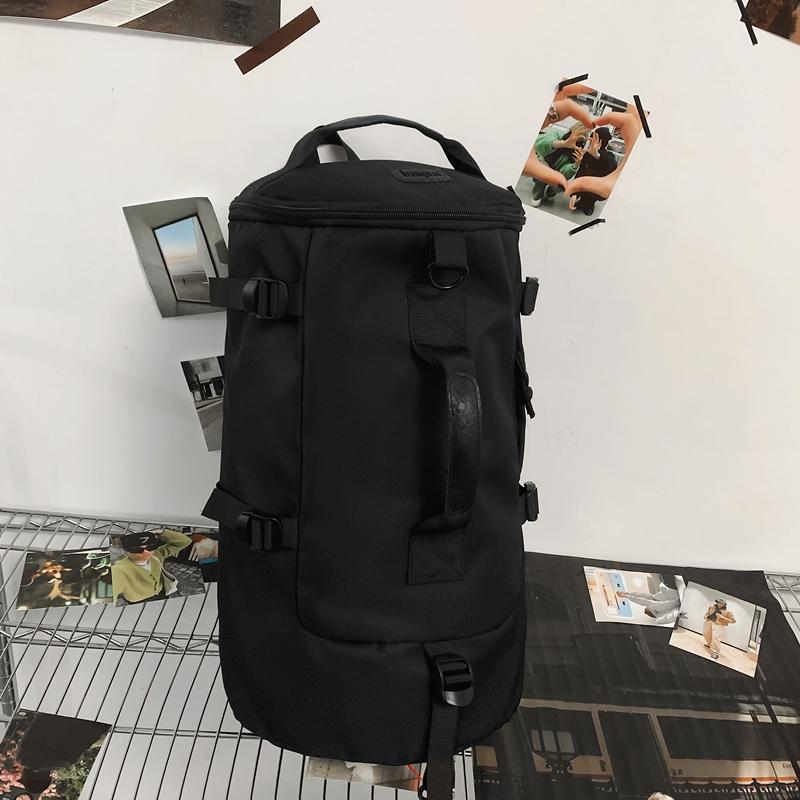 Однотонный рюкзак для женщин, большой емкости, рюкзак для спорта на открытом воздухе, сумка для фитнеса, мужская дорожная сумка через плечо