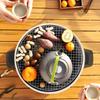 Настольный угольный гриль BBQ-гриль Портативный коптильный гриль Уличный угольный смокер Настольный смокер BBQ-гриль Для кемпинга на открытом воздухе
