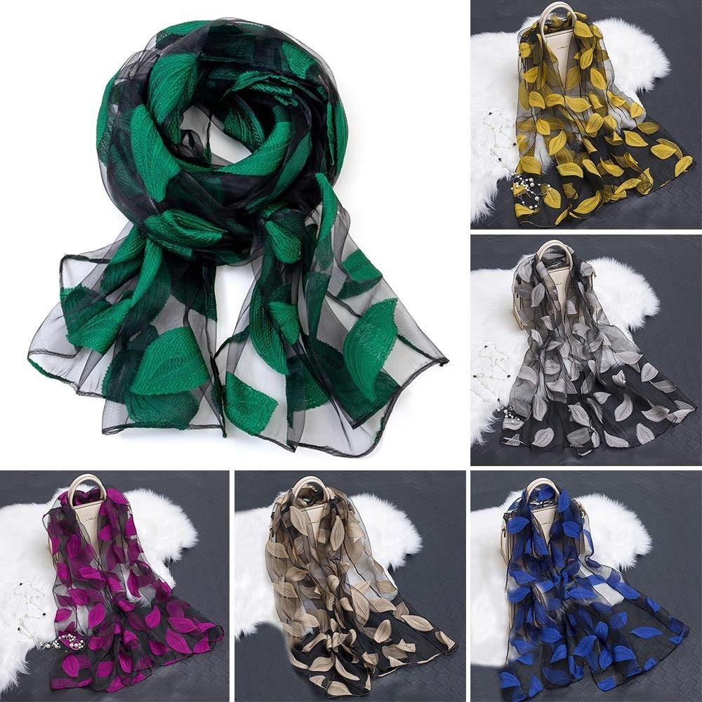 Мягкие шали из органзы, прозрачная накидка из марли, летний шелковый шарф для женщин