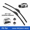 Wiper Blades for Lexus NX 2022-2023 Front Double Rubber Strip Wiper Blade Windshield Brushes Windscreen Window Accessories