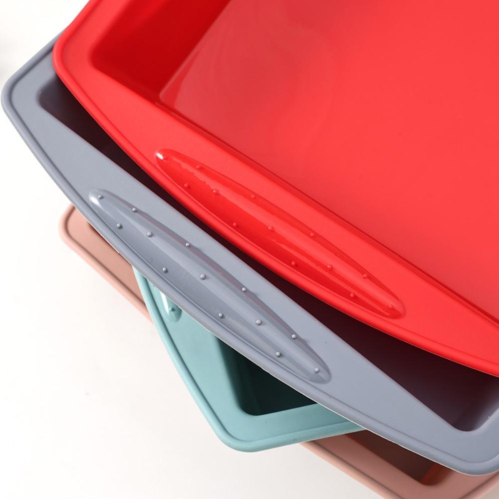 2PCS Heat Resistant Cake Baking Pan Flexible Dessert Baking Mold Multifunctional Bread Mold Oven