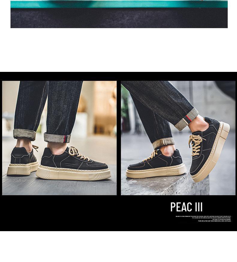 Мужские летние нескользящие кеды для скейтборда - Износостойкая спортивная обувь на толстой подошве для подростков (2024)