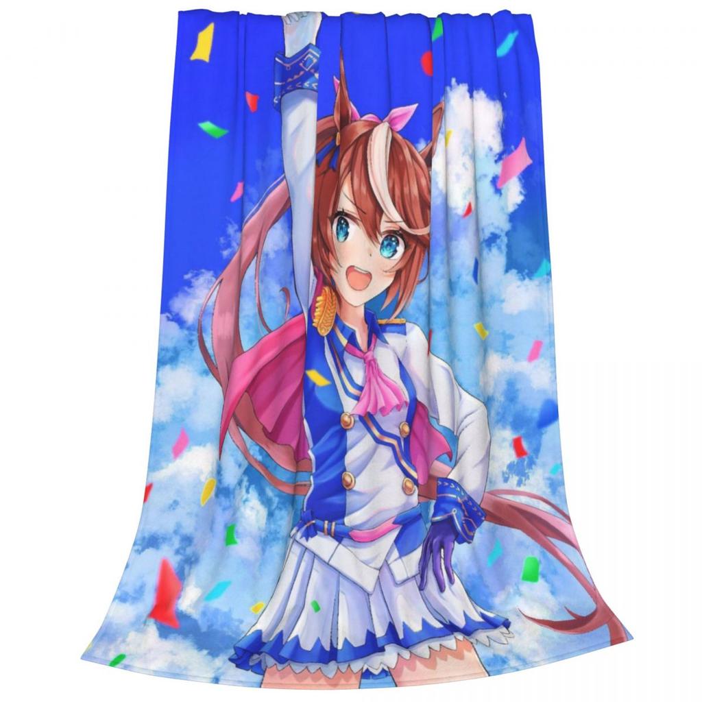 Uma Musume Pretty Derby Blanket Flannel Autumn/Winter Portable Super Soft Throw Blankets for Bedding Couch Plush Thin Quilt