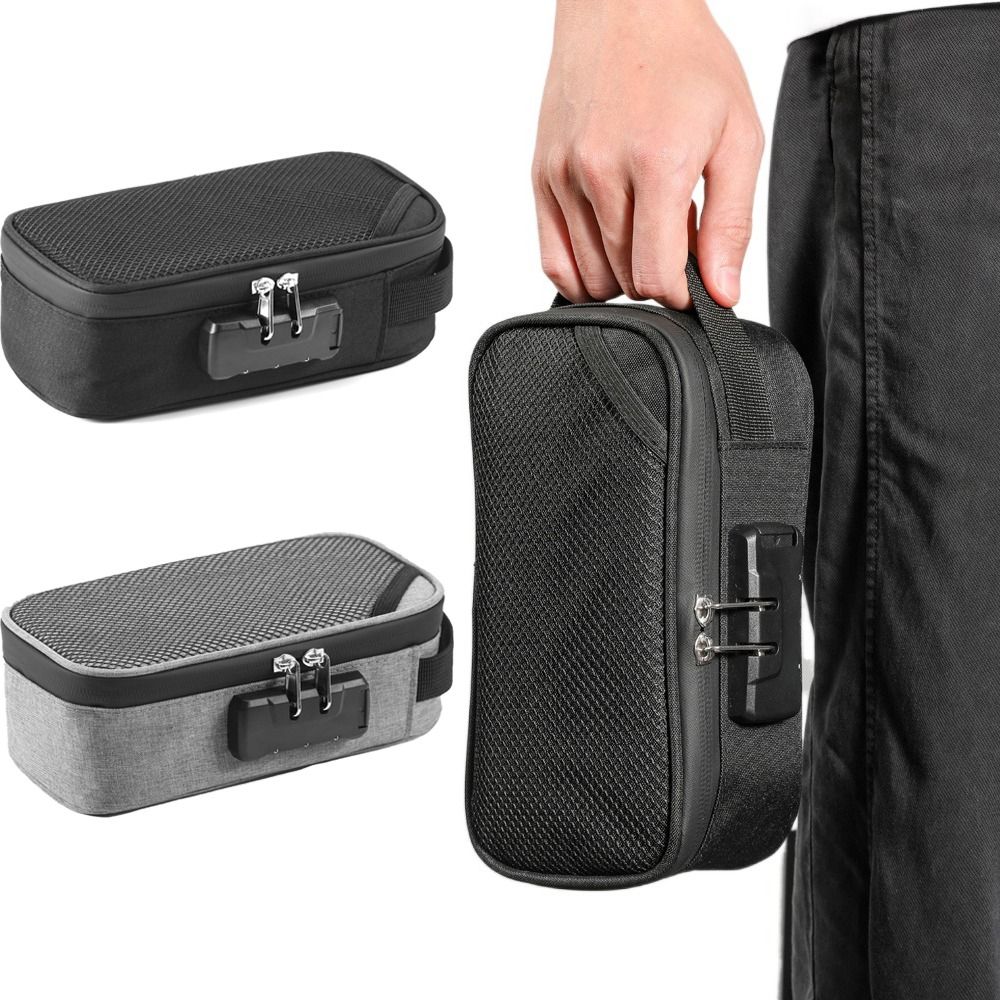 Combination Lock Big Odor Proof Pouch Portable Odorless Storage Case Premium Pipe Organizer Travel