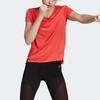 Adidas Quick-Dry Training Casual Sports Round Neck Short Sleeve T-Shirt Women Tops Coral-Pink EI6383