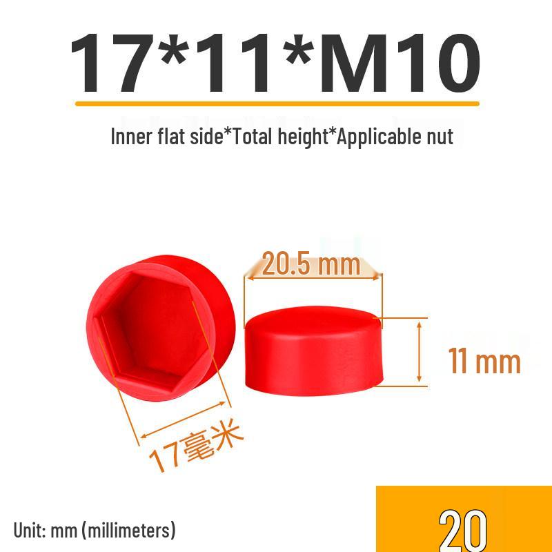 Hex Nut Protective Dust Cap for Flat Head Screws
