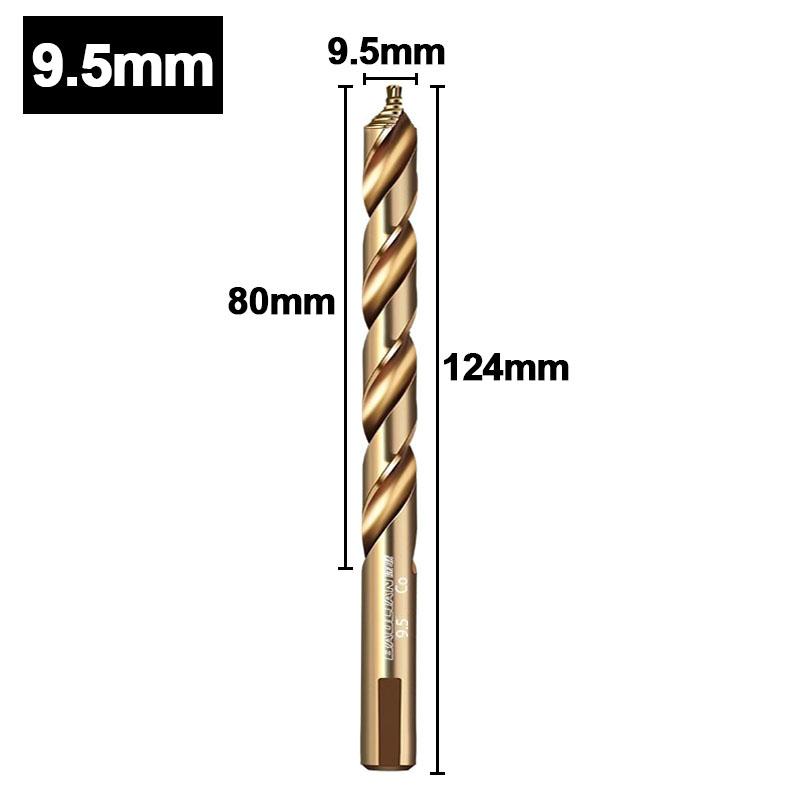 Сверло спиральное ступенчатое кобальтовое, сверло из быстрорежущей стали M35 с прямым хвостовиком (3-13mm) для металла, нержавеющей стали, железа