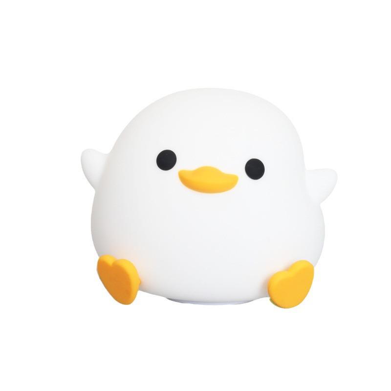 Doudou Duck Silicone Night Light: Rechargeable, Warm Sensor Lamp for Bedside and Night Use