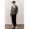 Кардиган HM Rib Knit Regular Fit Коричневый